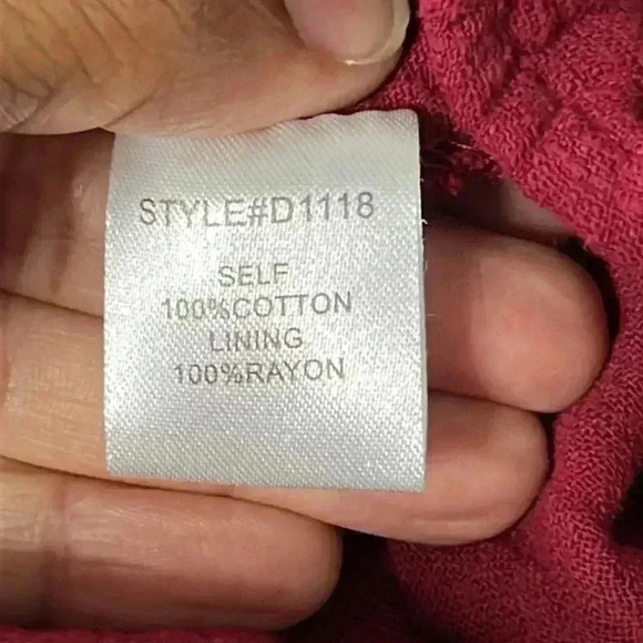 B. Original Maroon Gauzy Boho Halter Sleeveless Midi Dress NWT Size L - Picture 6 of 7